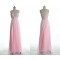 Empire Sweetheart Beaded Long Pink Chiffon Prom Evening Formal Dresses Maternity Dresses ED011172