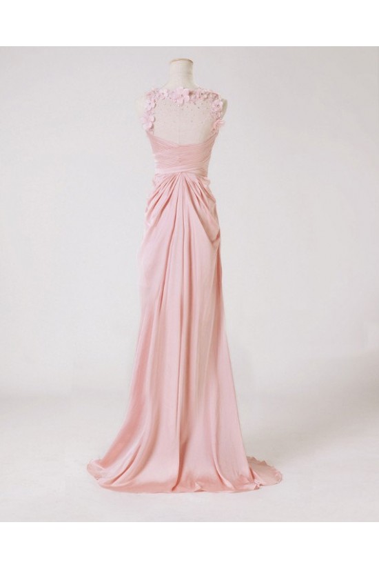 Sheath/Column V-Neck Beaded Long Pink Chiffon Prom Evening Formal Dresses ED011175 Sheath/Column V-Neck Beaded Long Pink Chiffon Prom Evening Formal Dresses ED011175