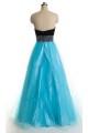 A-Line Sweetheart Beaded Black Blue Floor Length Prom Evening Formal Dresses ED011180