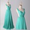 A-Line Straps Sleeveless Long Chiffon Prom Evening Formal Dresses ED011185