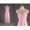 A-Line Straps Sleeveless Beaded Long Pink Chiffon Prom Evening Formal Dresses ED011187