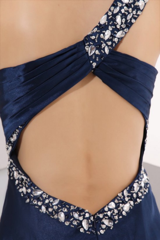 One-Shoulder Beaded Long Blue Prom Evening Formal Party Dresses ED010119 One-Shoulder Beaded Long Blue Prom Evening Formal Party Dresses ED010119