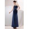 One-Shoulder Beaded Long Blue Prom Evening Formal Party Dresses ED010119