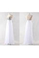 A-Line Beaded Long Pink Chiffon Prom Evening Formal Dresses ED011191
