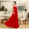 A-Line One-Shoulder Beaded Long Chiffon Prom Evening Formal Dresses ED011194