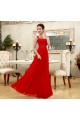 A-Line One-Shoulder Beaded Long Chiffon Prom Evening Formal Dresses ED011194