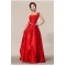 A-Line One-Shoulder Long Red Prom Evening Formal Dresses ED011198