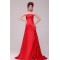 A-Line Strapless Beaded Long Red Prom Evening Formal Party Dresses ED010120