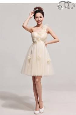 A-Line One-Shoulder Short Prom Evening Formal Dresses ED011201