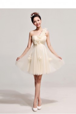A-Line One-Shoulder Short Prom Evening Formal Dresses ED011201