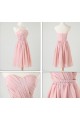 A-Line Short Pink Chiffon Prom Evening Formal Bridesmaid Dresses ED011202