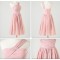 A-Line Short Pink Chiffon Prom Evening Formal Bridesmaid Dresses ED011202