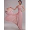 A-Line Off-the-Shoulder Long Pink Chiffon Prom Evening Formal Dresses ED011205