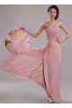 A-Line Off-the-Shoulder Long Pink Chiffon Prom Evening Formal Dresses ED011205