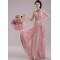 A-Line Halter Long Pink Chiffon Prom Evening Formal Dresses ED011206