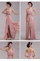 A-Line Long Pink Chiffon Prom Evening Formal Dresses ED011208