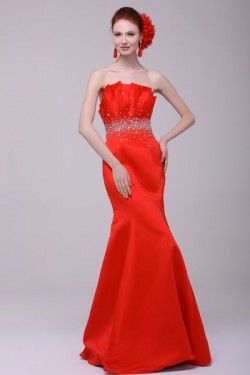 Trumpet/Mermaid Beaded Long Prom Evening Formal Party Dresses ED010121