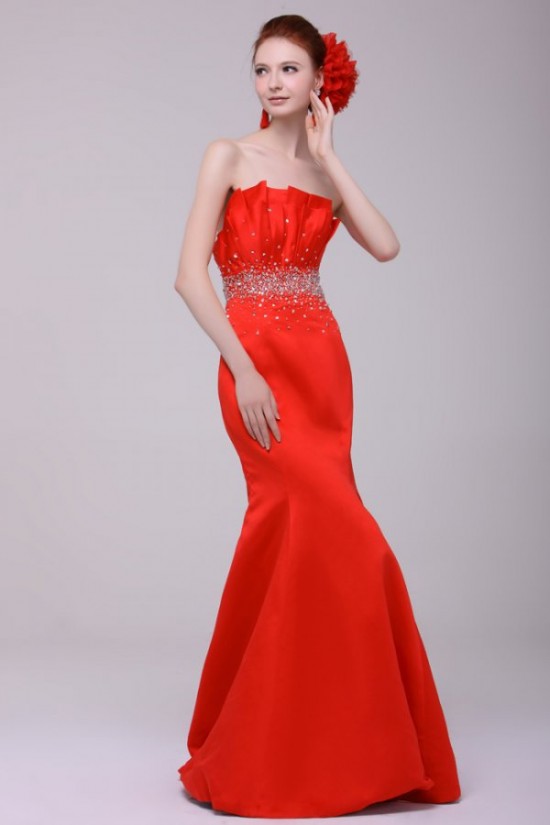 Trumpet/Mermaid Beaded Long Prom Evening Formal Party Dresses ED010121
