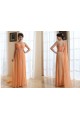 A-Line One-Shoulder Long Chiffon Prom Evening Bridesmaid Dresses ED011211