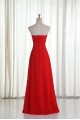 A-Line Sweetheart Beaded Long Red Chiffon Prom Evening Formal Dresses ED011214