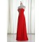 A-Line Sweetheart Beaded Long Red Chiffon Prom Evening Formal Dresses ED011214