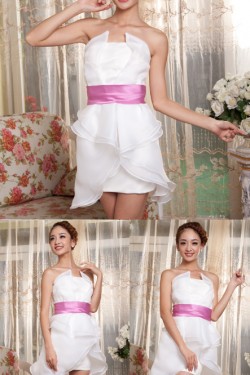Short/Mini White Chiffon Prom Evening Formal Dresses ED011216