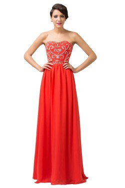Elegant Beaded Long Chiffon Prom Evening Formal Party Dresses ED010122