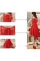 A-Line Short Red Prom Evening Formal Bridesmaid Dresses ED011220