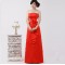 A-Line Strapless Beaded Red Prom Evening Formal Dresses ED011221