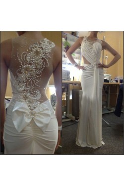 Sexy Trumpet/Mermaid Beaded Long Prom Evening Formal Dresses ED011222