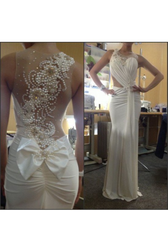Sexy Trumpet/Mermaid Beaded Long Prom Evening Formal Dresses ED011222