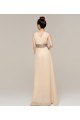 A-Line V-Neck Beaded Long Chiffon Prom Evening Formal Dresses ED011224