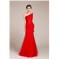 Trumpet/Mermaid One-Shoulder Beaded Long Red Prom Evening Formal Dresses ED011228