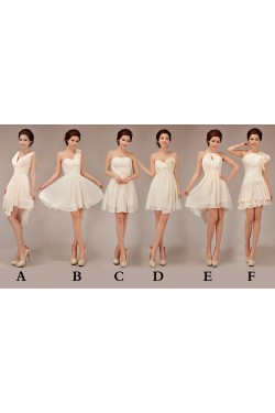 A-Line Short Chiffon Prom Evening Bridesmaid Dresses ED011230