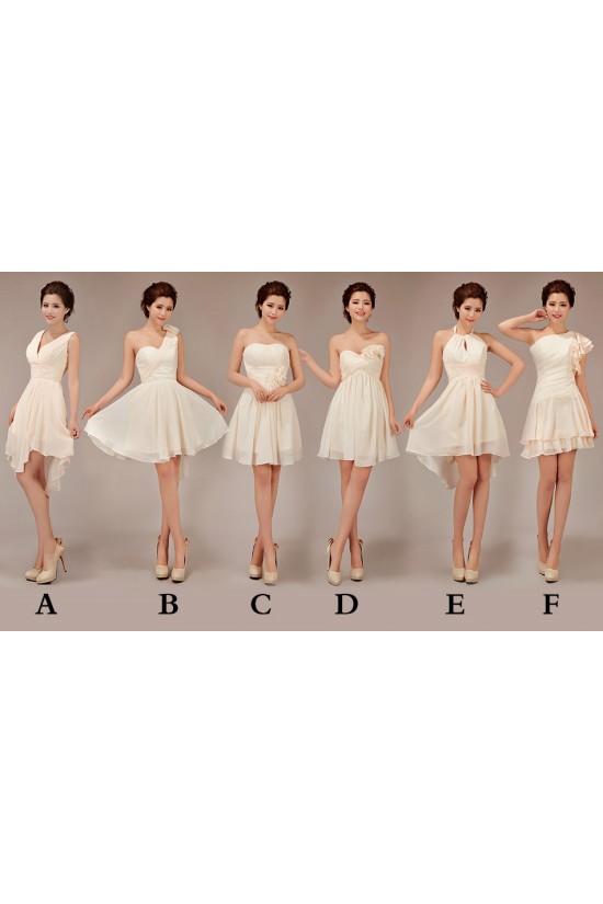 A-Line Short Chiffon Prom Evening Bridesmaid Dresses ED011230