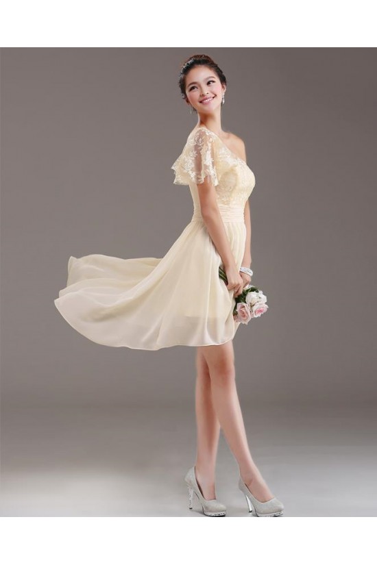 A-Line Short Chiffon Prom Evening Bridesmaid Dresses ED011231