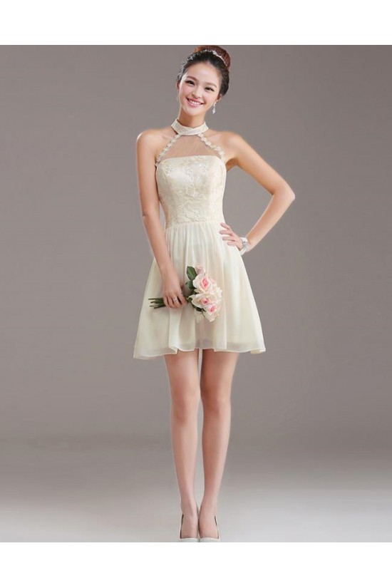 A-Line Short Chiffon Prom Evening Bridesmaid Dresses ED011231