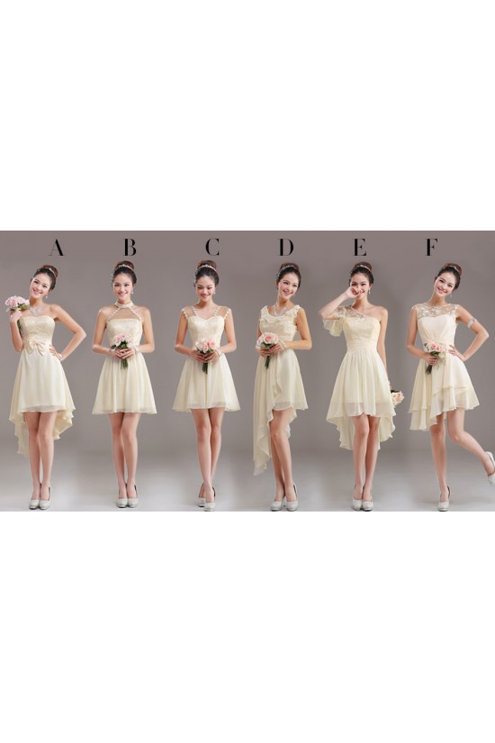 A-Line Short Chiffon Prom Evening Bridesmaid Dresses ED011231