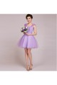A-Line Short Tulle Prom Evening Formal Bridesmaid Dresses ED011232
