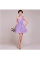 A-Line One-Shoulder Short Tulle Prom Evening Formal Bridesmaid Dresses ED011233