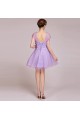 A-Line Cap-Sleeve Short Tulle Prom Evening Formal Bridesmaid Dresses ED011234