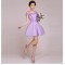 A-Line Cap-Sleeve Short Tulle Prom Evening Formal Bridesmaid Dresses ED011234