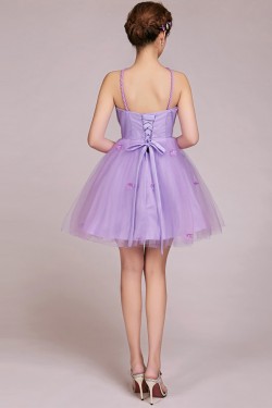 A-Line Short Tulle Prom Evening Formal Bridesmaid Dresses ED011237