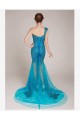 One-Shoulder Long Blue Prom Evening Formal Dresses ED011238