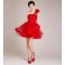 A-Line One-Shoulder Short Red Tulle Prom Evening Cocktail Dresses ED011240