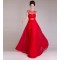 A-Line Jewel Beaded Long Red Chiffon Prom Evening Formal Dresses ED011242