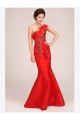 Trumpet/Mermaid Long Red Prom Evening Formal Dresses ED011243