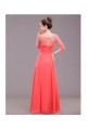 A-Line 3/4 Sleeve Beaded Long Chiffon Prom Evening Formal Dresses ED011244
