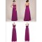 A-Line One-Shoulder Beaded Long Purple Chiffon Prom Evening Formal Dresses ED011246