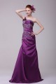 Long Purple Beaded One-Shoulder Prom Evening Formal Party Dresses ED010125